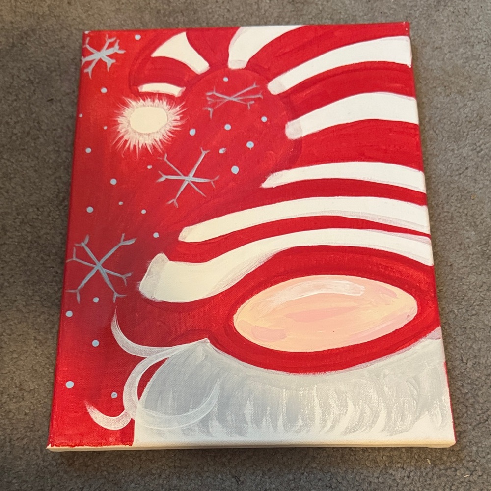 Festive Santa Canvas Art